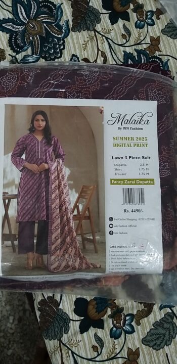 Pink Malaika Lawn - Image 2