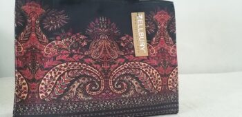 Hand Bag, Black & Red - Image 3