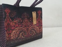 Hand Bag, Black & Red