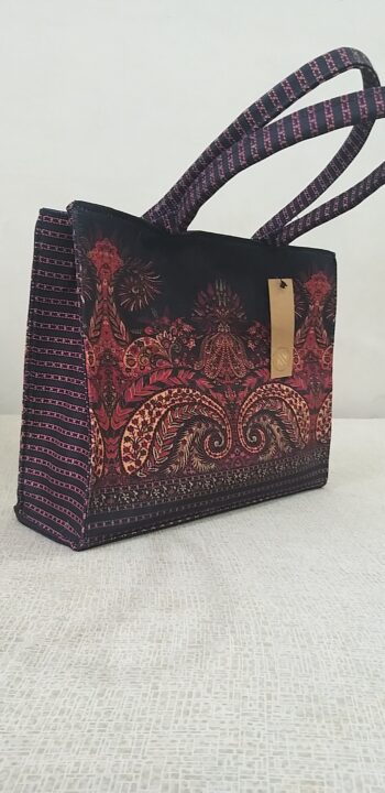 Hand Bag, Black & Red - Image 5